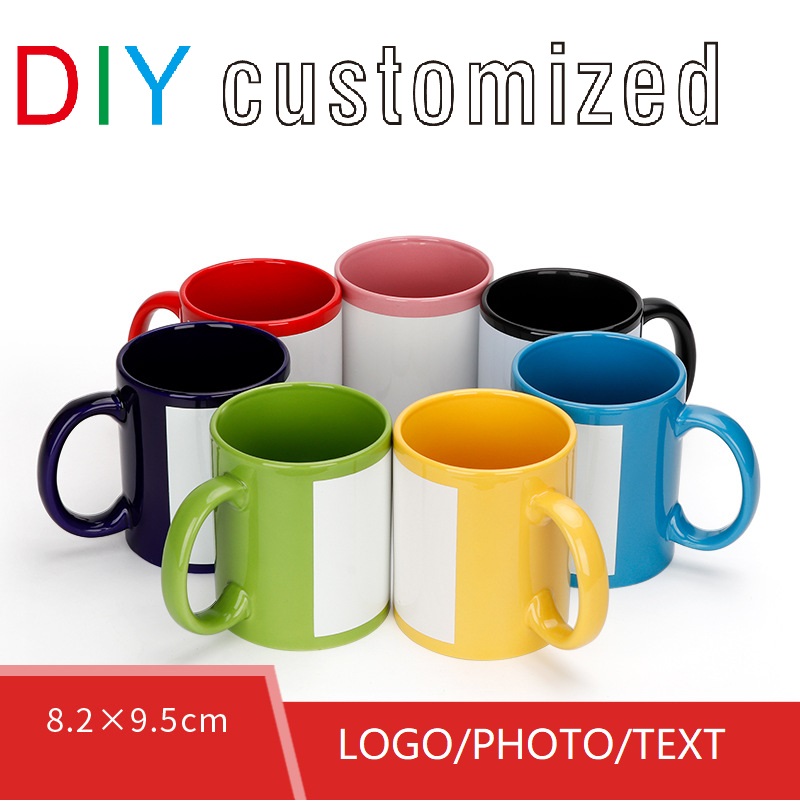 Sublimation Mug White - Czarny kubek DIY LOGO Ceramiczny kubek